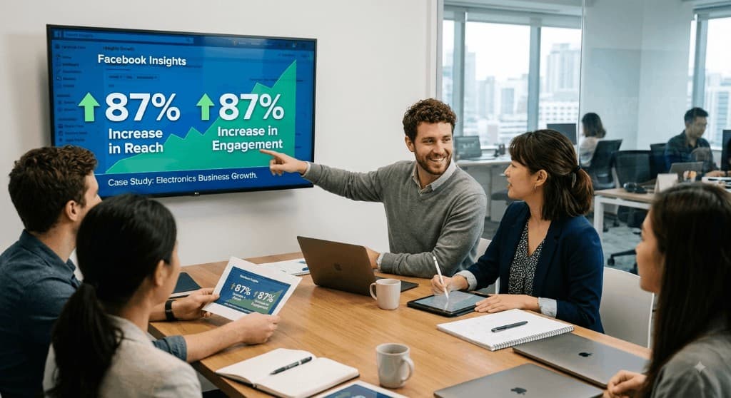 Case Study 3: How an Electronics Business Grew Facebook Reach and Engagement by 87%